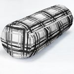 - RealHomes Özel Tasarımlı Dijital Baskılı İç Dolgulu Fermuarlı Silindir Yastık - Realhomes  Izgara Zeminde Gri Tonlama Dijital Baskılı Özel Tasarım İç Dolgulu Yumuşak Silindir Form Yastık Kırlent Realhomes