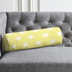 - RealHomes Özel Tasarımlı Dijital Baskılı İç Dolgulu Fermuarlı Silindir Yastık - Realhomes Modern Yıldız Desenli Dijital Baskılı Dekoratif İç Dolgulu Yumuşak Silindir Form Yastık Kırlent Realhomes