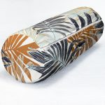 - RealHomes Özel Tasarımlı Dijital Baskılı İç Dolgulu Fermuarlı Silindir Yastık - Realhomes Kahverengi Ve Gri Yaprak Desenli İç Dolgulu Fermuarlı Çok Amaçlı Silindir Yastık Kırlent Realhomes