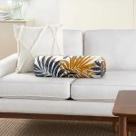 - RealHomes Özel Tasarımlı Dijital Baskılı İç Dolgulu Fermuarlı Silindir Yastık - Realhomes Kahverengi Ve Gri Yaprak Desenli İç Dolgulu Fermuarlı Çok Amaçlı Silindir Yastık Kırlent Realhomes