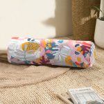 - RealHomes Özel Tasarımlı Dijital Baskılı İç Dolgulu Fermuarlı Silindir Yastık - Realhomes Geometrik Soyut Desenli Rengarenk Yaprak Motifli İç Dolgulu Fermuarlı Çok Amaçlı Silindir Yastık Kırlent Realhomes