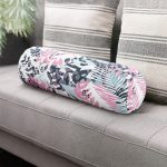 - RealHomes Özel Tasarımlı Dijital Baskılı İç Dolgulu Fermuarlı Silindir Yastık - Realhomes Sulu Boya Yaprak Motifli Dekoratif Dijital Baskılı İç Dolgulu Yumuşak Silindir Form Yastık Kırlent Realhomes