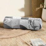 - RealHomes Özel Tasarımlı Dijital Baskılı İç Dolgulu Fermuarlı Silindir Yastık - Realhomes Realhomes Gri Zeminde Dekoratif Mermer Desenli İç Dolgulu - Fermuarlı Süet Silindir Rulo Yastık Kırlent Realhomes