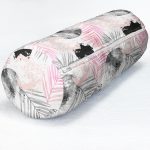 - RealHomes Özel Tasarımlı Dijital Baskılı İç Dolgulu Fermuarlı Silindir Yastık - Realhomes  Renkli Yapraklar Desenli Dekoratif İç Dolgulu - Fermuarlı Süet Silindir Daire Yastık Kırlent Realhomes