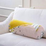 - RealHomes Özel Tasarımlı Dijital Baskılı İç Dolgulu Fermuarlı Silindir Yastık - Realhomes  Soyut Sulu Boya Çizim Desenli Modern İç Dolgulu Süet Silindir Yastık Kırlent - Bel Yastığı Realhomes