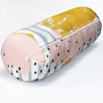 - RealHomes Özel Tasarımlı Dijital Baskılı İç Dolgulu Fermuarlı Silindir Yastık - Realhomes  Soyut Sulu Boya Çizim Desenli Modern İç Dolgulu Süet Silindir Yastık Kırlent - Bel Yastığı Realhomes