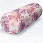 - RealHomes Özel Tasarımlı Dijital Baskılı İç Dolgulu Fermuarlı Silindir Yastık - Realhomes  Sulu Boya Tropik Yaprak Desenli Özel Tasarım Modern İç Dolgulu - Fermuarlı Süet Berjer Silindir Yastık Kırlent Realhomes