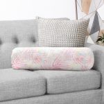 - RealHomes Özel Tasarımlı Dijital Baskılı İç Dolgulu Fermuarlı Silindir Yastık - Realhomes  Renkli Puantiyeli Zeminde Renkli Yaprak Motifli Dekoratif İç Dolgulu Fermuarlı Çok Amaçlı Silindir Yastık Kırlent Realhomes