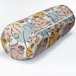 Botanik Portre Basklı Dekoratif İç Dolgulu Yumuşak Silindir Form Yastık Kırlent Realhomes