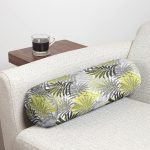 - RealHomes Özel Tasarımlı Dijital Baskılı İç Dolgulu Fermuarlı Silindir Yastık - Realhomes Sarı Yapraklar Üzerinde Nokta Tasarımlı İç Dolgulu - Fermuarlı Süet Silindir Rulo Yastık Kırlent Realhomes