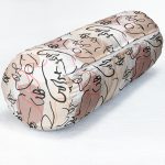 Botanik Portre Dijital Baskılı Özel Tasarım İç Dolgulu Süet Silindir Yastık Kırlent - Bel Yastığı Realhomes