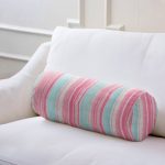 - RealHomes Özel Tasarımlı Dijital Baskılı İç Dolgulu Fermuarlı Silindir Yastık - Realhomes Pembe Mavi Düz Çizgiler Özel Tasarım İç Dolgulu Fermuarlı Çok Amaçlı Silindir Yastık Kırlent Realhomes