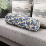 Kahverengi Çizgiler Üzerinde Soyut Çizimli Dijital Baskılı İç Dolgulu - Fermuarlı Süet Silindir Daire Yastık Kırlent Realhomes