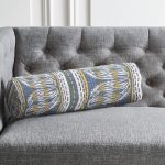 - RealHomes Özel Tasarımlı Dijital Baskılı İç Dolgulu Fermuarlı Silindir Yastık - Realhomes  Kot Zeminli Düz Çizgili Yaprak Motifli İç Dolgulu Yumuşak Silindir Form Yastık Kırlent Realhomes