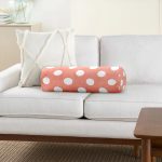 Puantiyeli Dijital Baskılı Dekoratif İç Dolgulu - Fermuarlı Süet Silindir Rulo Yastık Kırlent Realhomes