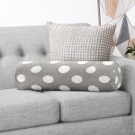 - RealHomes Özel Tasarımlı Dijital Baskılı İç Dolgulu Fermuarlı Silindir Yastık - Realhomes  Puantiyeli Dijital Baskılı Dekoratif İç Dolgulu - Fermuarlı Süet Silindir Yuvarlak Yastık Kırlent Realhomes