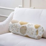 - RealHomes Özel Tasarımlı Dijital Baskılı İç Dolgulu Fermuarlı Silindir Yastık - Realhomes Geometrik Mermer Motifli Dekoratif İç Dolgulu - Fermuarlı Süet Silindir Daire Yastık Kırlent Realhomes