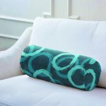 - RealHomes Özel Tasarımlı Dijital Baskılı İç Dolgulu Fermuarlı Silindir Yastık - Realhomes Mavi Dairesel Geometrik Özel Tasarımlı Dijital Baskılı İç Dolgulu - Fermuarlı Süet Berjer Silindir Yastık Kırlent Realhomes