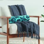 - RealHomes Özel Tasarımlı Dijital Baskılı İç Dolgulu Fermuarlı Silindir Yastık - Realhomes Mavi Dairesel Geometrik Özel Tasarımlı Dijital Baskılı İç Dolgulu - Fermuarlı Süet Berjer Silindir Yastık Kırlent Realhomes