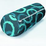 - RealHomes Özel Tasarımlı Dijital Baskılı İç Dolgulu Fermuarlı Silindir Yastık - Realhomes Mavi Dairesel Geometrik Özel Tasarımlı Dijital Baskılı İç Dolgulu - Fermuarlı Süet Berjer Silindir Yastık Kırlent Realhomes