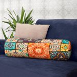 - RealHomes Özel Tasarımlı Dijital Baskılı İç Dolgulu Fermuarlı Silindir Yastık - Realhomes  Etnik Tasarımlı Kareli Özel Tasarımlı Modern İç Dolgulu - Fermuarlı Süet Silindir Yuvarlak Yastık Kırlent Realhomes