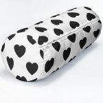 Modern Kalp Desenli Dijital Baskılı Dekoratif Yastık Kırlent Kılı İç Dolgulu Süet Silindir Yastık Kırlent - Bel Yastığı Realhomes