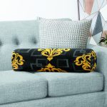 - RealHomes Özel Tasarımlı Dijital Baskılı İç Dolgulu Fermuarlı Silindir Yastık - Realhomes Abstrac Temalı Gold Detaylı Özel Tasarım İç Dolgulu Yumuşak Silindir Form Yastık Kırlent Realhomes