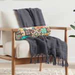 Etnik Tasarımlı Çini Motifli Dijital Baskılı İç Dolgulu Yumuşak Silindir Form Yastık Kırlent Realhomes