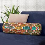 - RealHomes Özel Tasarımlı Dijital Baskılı İç Dolgulu Fermuarlı Silindir Yastık - Realhomes  Etnik Tasarımlı Ogea Temalı Dijital Baskılı İç Dolgulu Süet Silindir Yastık Kırlent - Bel Yastığı Realhomes