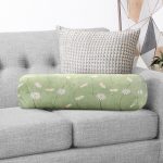 - RealHomes Özel Tasarımlı Dijital Baskılı İç Dolgulu Fermuarlı Silindir Yastık - Realhomes  Yeşil Zemin Papatyalar Dijital Baskılı Dekoratif İç Dolgulu Süet Silindir Yastık Kırlent - Bel Yastığı Realhomes