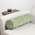 - RealHomes Özel Tasarımlı Dijital Baskılı İç Dolgulu Fermuarlı Silindir Yastık - Realhomes  Yeşil Zemin Papatyalar Dijital Baskılı Dekoratif İç Dolgulu Süet Silindir Yastık Kırlent - Bel Yastığı Realhomes
