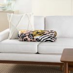 Soft Renkli Özel Tasarım Zebra Motifli İç Dolgulu Yumuşak Silindir Form Yastık Kırlent Realhomes