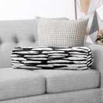 - RealHomes Özel Tasarımlı Dijital Baskılı İç Dolgulu Fermuarlı Silindir Yastık - Realhomes Siyah Beyaz Çizgiler Özel Tasarımlı İç Dolgulu - Fermuarlı Süet Silindir Yuvarlak Yastık Kırlent Realhomes