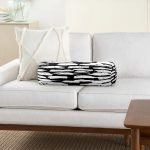 - RealHomes Özel Tasarımlı Dijital Baskılı İç Dolgulu Fermuarlı Silindir Yastık - Realhomes Siyah Beyaz Çizgiler Özel Tasarımlı İç Dolgulu - Fermuarlı Süet Silindir Yuvarlak Yastık Kırlent Realhomes