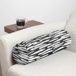 - RealHomes Özel Tasarımlı Dijital Baskılı İç Dolgulu Fermuarlı Silindir Yastık - Realhomes Siyah Beyaz Çizgiler Özel Tasarımlı İç Dolgulu - Fermuarlı Süet Silindir Yuvarlak Yastık Kırlent Realhomes