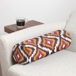 Soyut Renkler Etnik Tasarımlı Dijital Baskılı İç Dolgulu Süet Silindir Yastık Kırlent - Bel Yastığı Realhomes