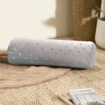 - RealHomes Özel Tasarımlı Dijital Baskılı İç Dolgulu Fermuarlı Silindir Yastık - Realhomes Gri Zeminde Noktalı Tasarım Dijital Baskılı Dekoratif İç Dolgulu - Fermuarlı Süet Silindir Yuvarlak Yastık Kırlent Realhomes