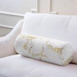 - RealHomes Özel Tasarımlı Dijital Baskılı İç Dolgulu Fermuarlı Silindir Yastık - Realhomes Açık Zemin Mermer Motifli Dijital Baskılı Modern İç Dolgulu Süet Silindir Yastık Kırlent - Bel Yastığı Realhomes