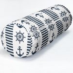 - RealHomes Özel Tasarımlı Dijital Baskılı İç Dolgulu Fermuarlı Silindir Yastık - Realhomes  Lacivert Denizci Motifleri Dijital Baskılı İç Dolgulu - Fermuarlı Süet Silindir Yuvarlak Yastık Kırlent Realhomes