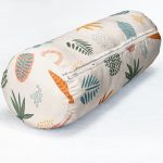 - RealHomes Özel Tasarımlı Dijital Baskılı İç Dolgulu Fermuarlı Silindir Yastık - Realhomes Ekru Zeminli Yaprak Motifler Dijital Baskılı Modern İç Dolgulu - Fermuarlı Süet Silindir Yuvarlak Yastık Kırlent Realhomes