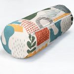 - RealHomes Özel Tasarımlı Dijital Baskılı İç Dolgulu Fermuarlı Silindir Yastık - Realhomes  Ekru Zeminde Sanatsal Motifler Dijital Baskılı Modern İç Dolgulu - Fermuarlı Süet Silindir Rulo Yastık Kırlent Realhomes