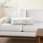 Vizon Zeminde Deniz Yıldızı Motifli Dijital Baskılı Modern İç Dolgulu - Fermuarlı Süet Silindir Rulo Yastık Kırlent Realhomes