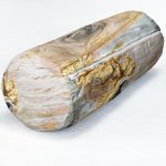 Gold Detaylı Soyut Çizimli Dijital Baskılı Modern İç Dolgulu - Fermuarlı Süet Berjer Silindir Yastık Kırlent Realhomes