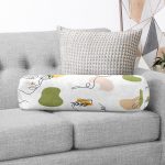 - RealHomes Özel Tasarımlı Dijital Baskılı İç Dolgulu Fermuarlı Silindir Yastık - Realhomes  Beyaz Zeminde Bayan Desenli Dijital Baskılı Modern İç Dolgulu - Fermuarlı Süet Silindir Daire Yastık Kırlent Realhomes