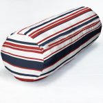 - RealHomes Özel Tasarımlı Dijital Baskılı İç Dolgulu Fermuarlı Silindir Yastık - Realhomes  Beyaz Zeminde Renkli Çizgi Detaylı Dijital Baskılı Modern İç Dolgulu Süet Silindir Yastık Kırlent - Bel Yastığı Realhomes