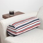 - RealHomes Özel Tasarımlı Dijital Baskılı İç Dolgulu Fermuarlı Silindir Yastık - Realhomes  Beyaz Zeminde Renkli Çizgi Detaylı Dijital Baskılı Modern İç Dolgulu Süet Silindir Yastık Kırlent - Bel Yastığı Realhomes