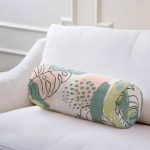 - RealHomes Özel Tasarımlı Dijital Baskılı İç Dolgulu Fermuarlı Silindir Yastık - Realhomes  Pudra Zeminde Soyut Çizim Detaylı Dijital Baskılı Modern İç Dolgulu Fermuarlı Çok Amaçlı Silindir Yastık Kırlent Realhomes