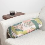 - RealHomes Özel Tasarımlı Dijital Baskılı İç Dolgulu Fermuarlı Silindir Yastık - Realhomes  Pudra Zeminde Soyut Çizim Detaylı Dijital Baskılı Modern İç Dolgulu Fermuarlı Çok Amaçlı Silindir Yastık Kırlent Realhomes