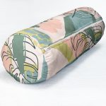 - RealHomes Özel Tasarımlı Dijital Baskılı İç Dolgulu Fermuarlı Silindir Yastık - Realhomes  Pudra Zeminde Soyut Çizim Detaylı Dijital Baskılı Modern İç Dolgulu Fermuarlı Çok Amaçlı Silindir Yastık Kırlent Realhomes