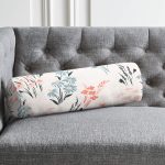 - RealHomes Özel Tasarımlı Dijital Baskılı İç Dolgulu Fermuarlı Silindir Yastık - Realhomes  Beyaz Zeminde Renkli Çiçek Desenli Dijital Baskılı Modern İç Dolgulu - Fermuarlı Süet Berjer Silindir Yastık Kırlent Realhomes